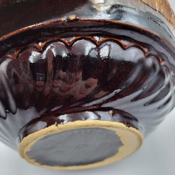 Studio Pottery Brown Glaze Made in the USA Dough Bowl - Picture 3 of 6